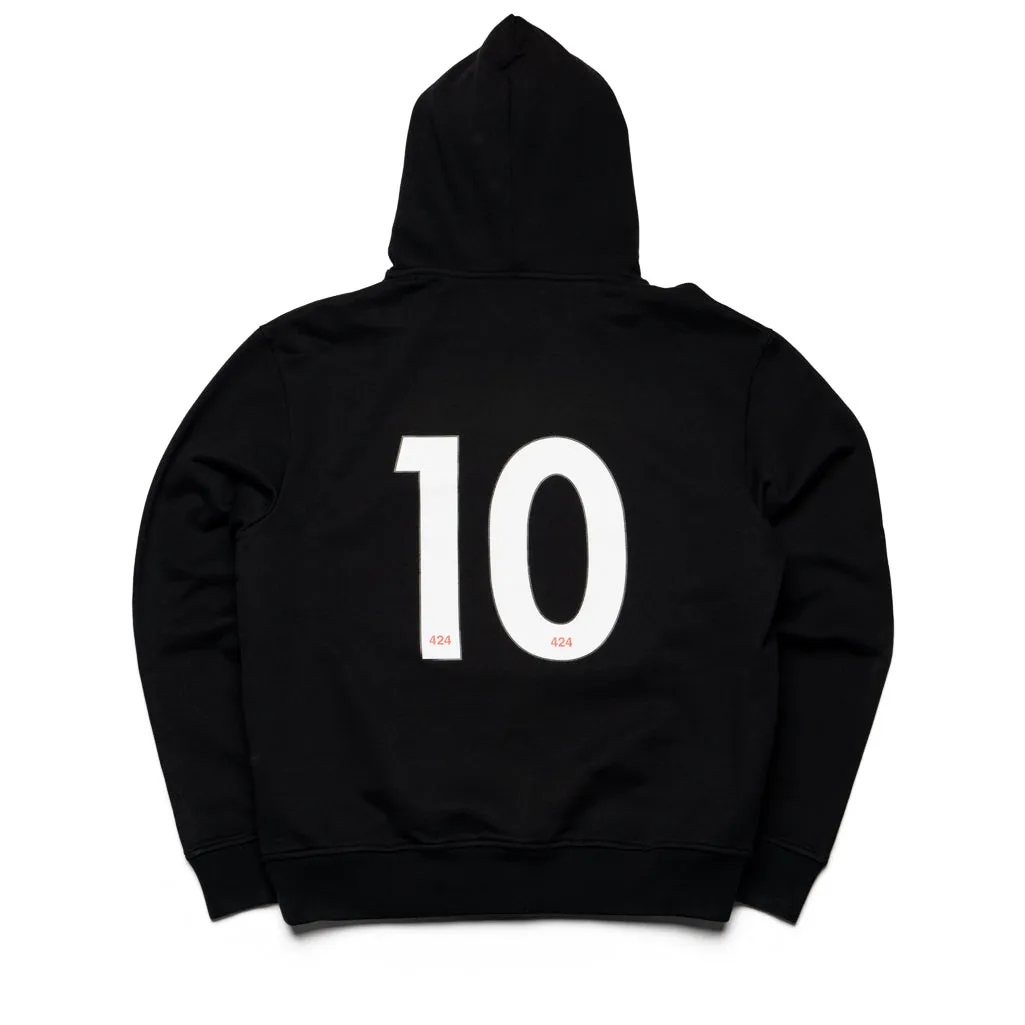424 Felpa Stampata Hoodie - Black
