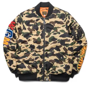 A Bathing Ape 1st Camo Shark MA-1 Jacket - Yellow