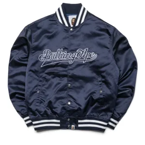 A Bathing Ape Baseball Varsity Jacket - Navy