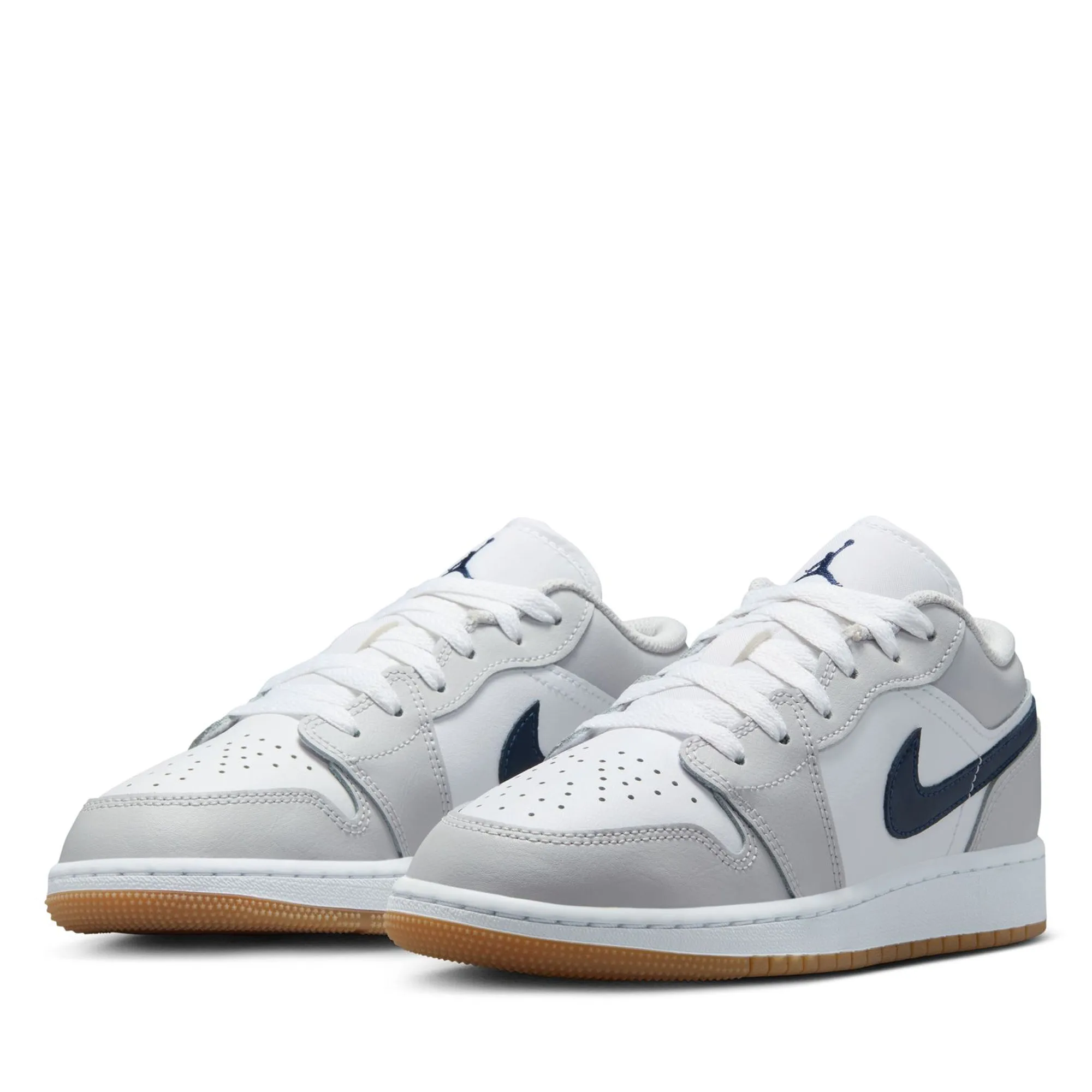 Air Jordan 1 Low (GS) - White/Midnight Navy