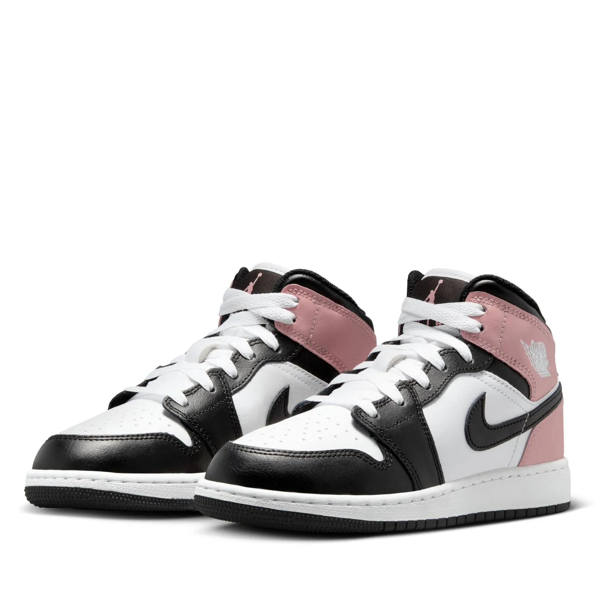Air Jordan 1 Mid (GS) - White/Rust Pink