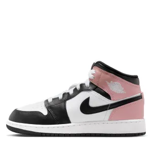 Air Jordan 1 Mid (GS) - White/Rust Pink