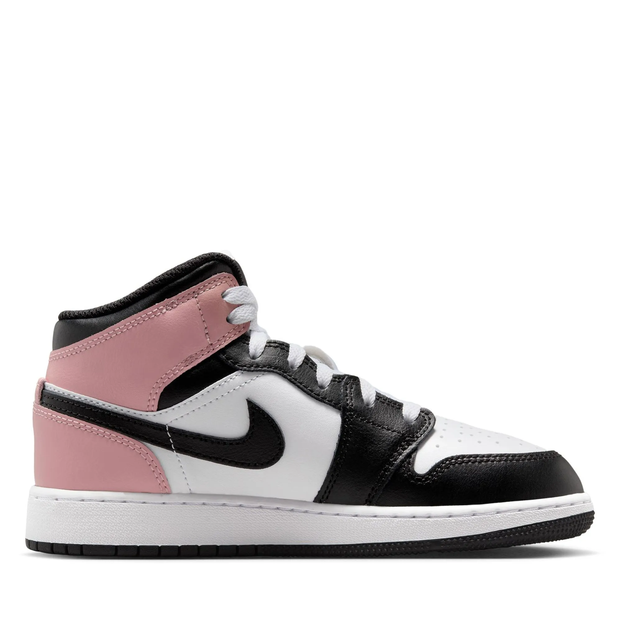 Air Jordan 1 Mid (GS) - White/Rust Pink