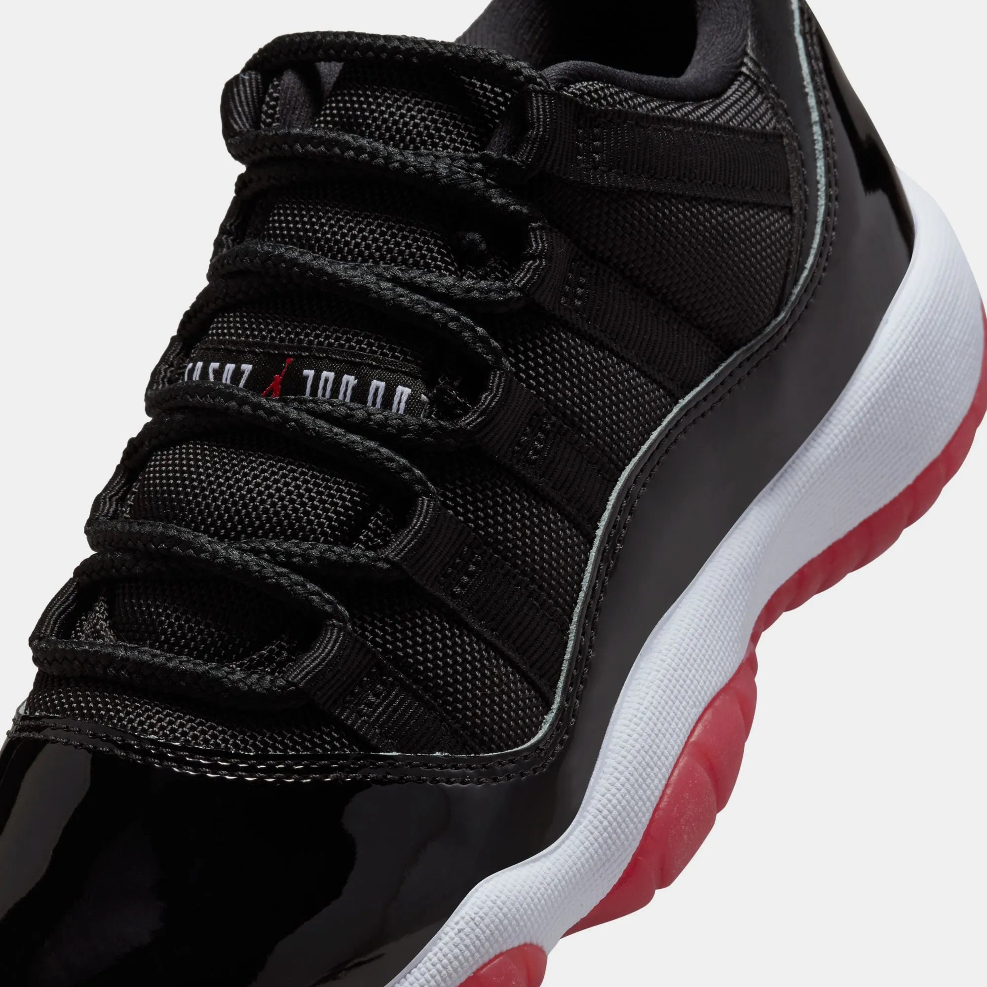 Air Jordan 11 Retro Low 'Bred' (GS) - Black/Varsity Red