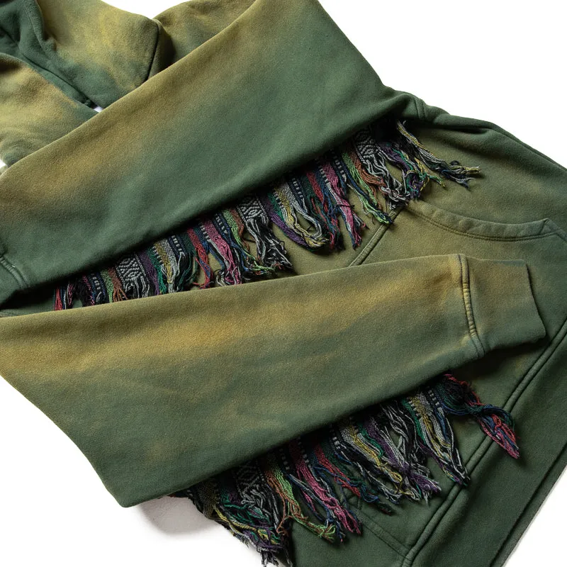 Alchemist Fringe Hoodie - Moss