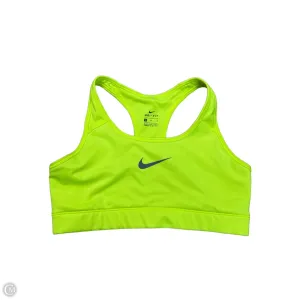 Athletic Bra By Nike Apparel In Yellow, Size: M