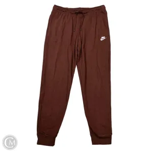 Athletic Pants By Nike Apparel In Brown, Size: L