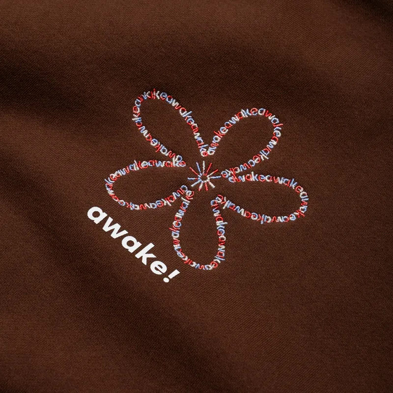 Awake NY Flower Stamp Hoodie - Brown