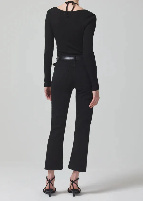 Citizens of Humanity Isola Cropped Boot: Plush Black