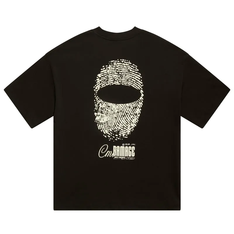 Criminal Damage Fingerprint Tee - Black