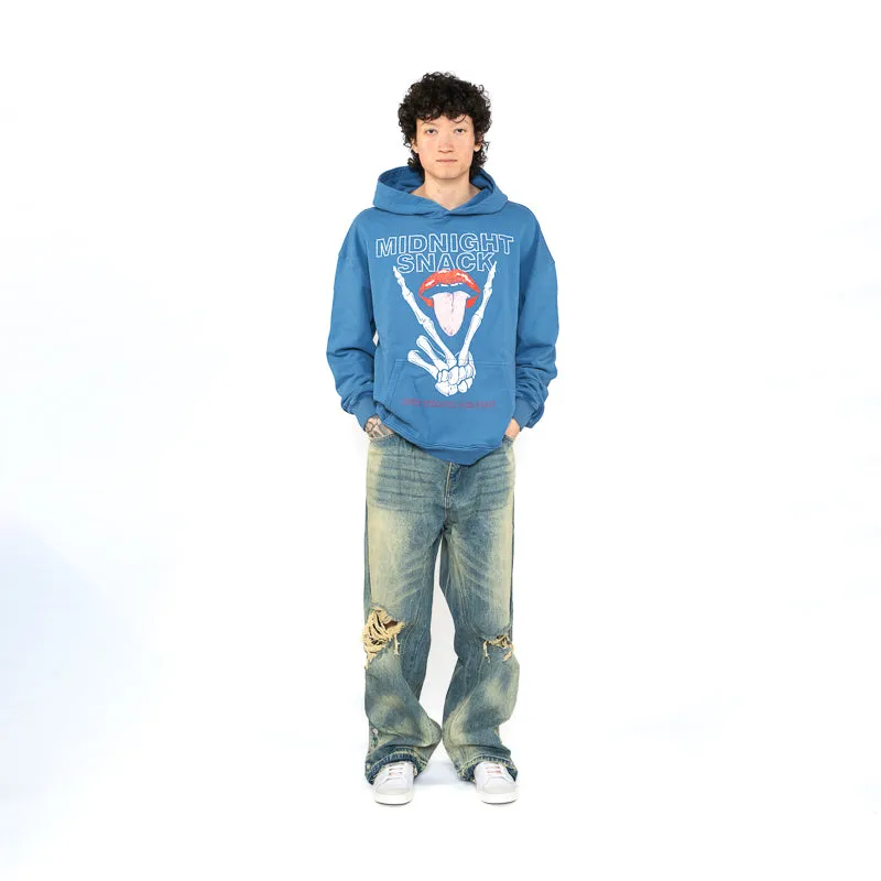 Diet Starts Monday Midnight Snack Hoodie - Washed Blue
