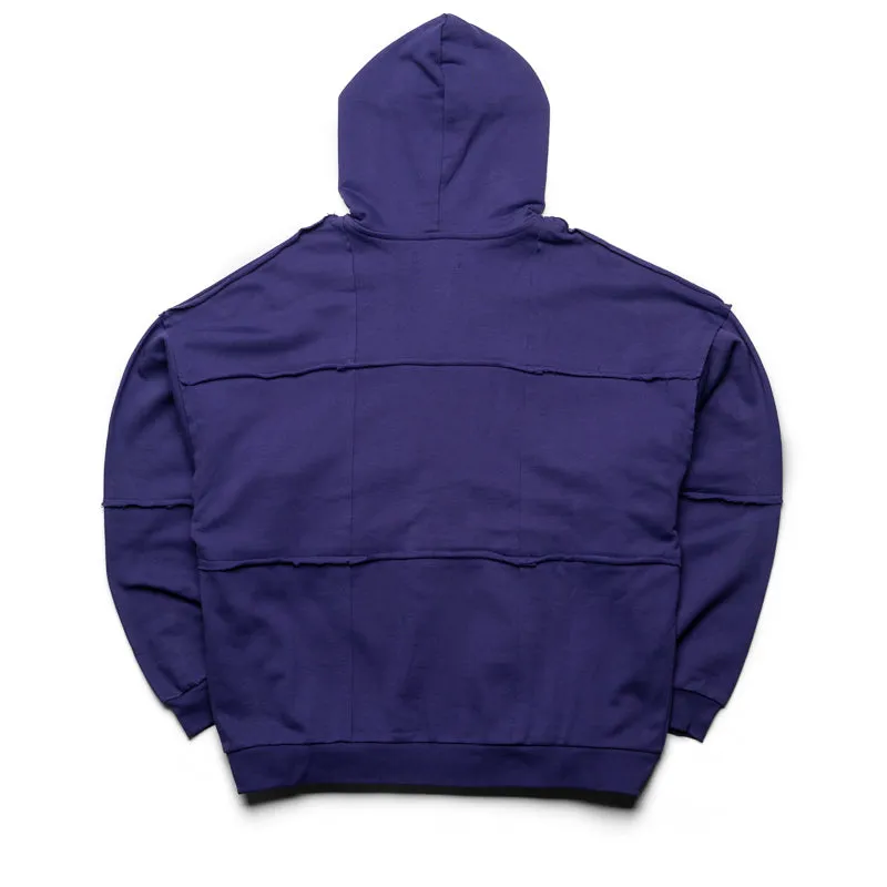Flaneur Cut & Sew Zip Up Hoodie - Purple