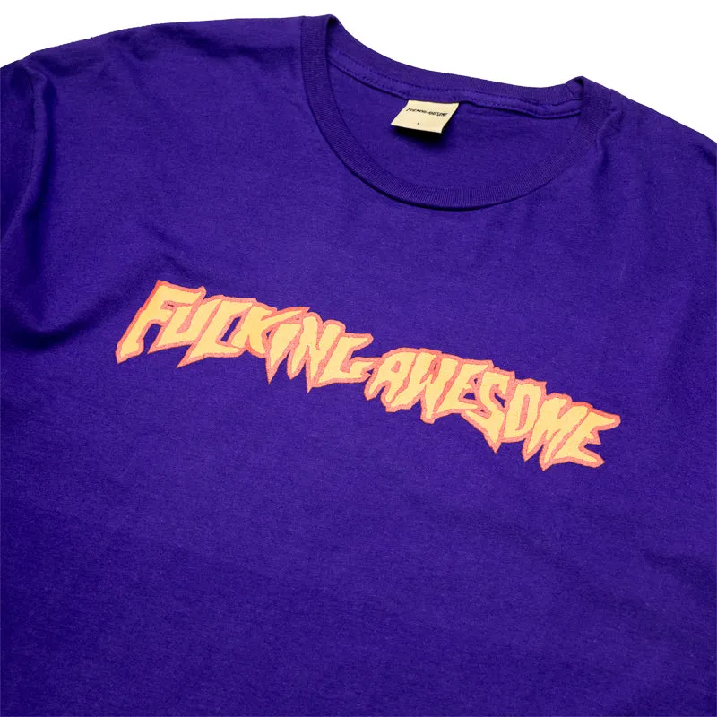 Fucking Awesome 2025 Stamp Logo Tee - Purple