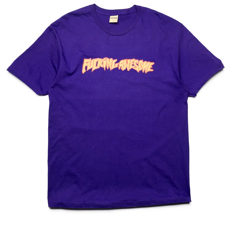 Fucking Awesome 2025 Stamp Logo Tee - Purple