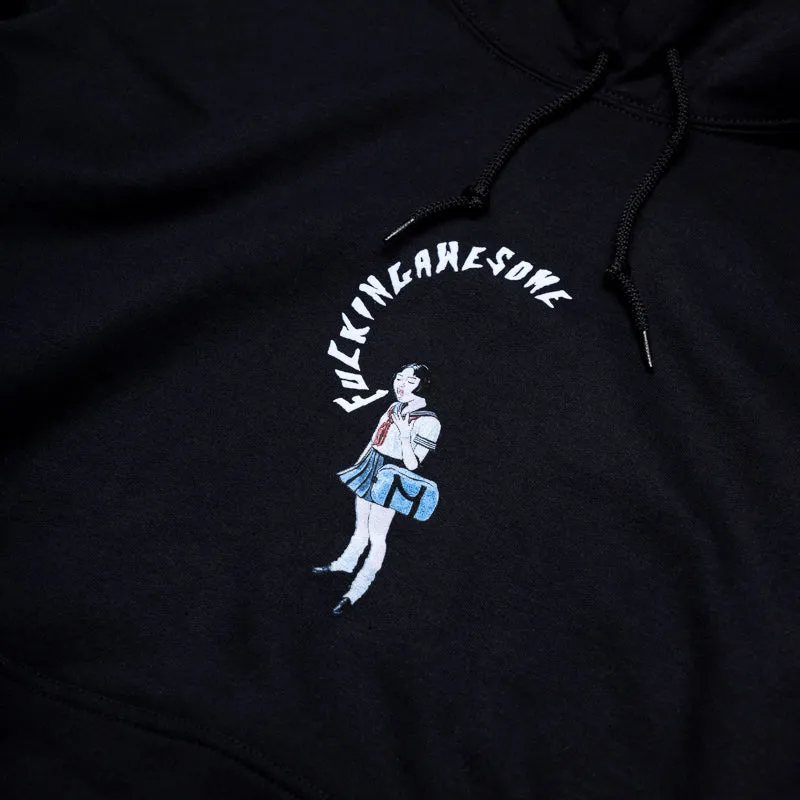 Fucking Awesome Mouth Girl Hoodie - Black