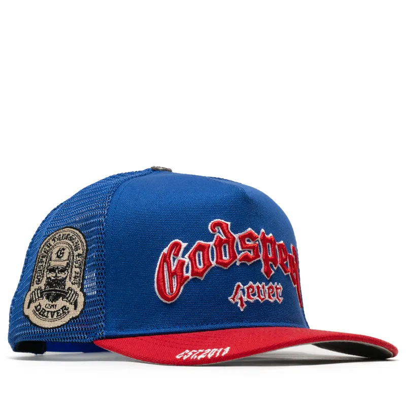 Godspeed New York GS Forever Trucker Hat - Blue/Red