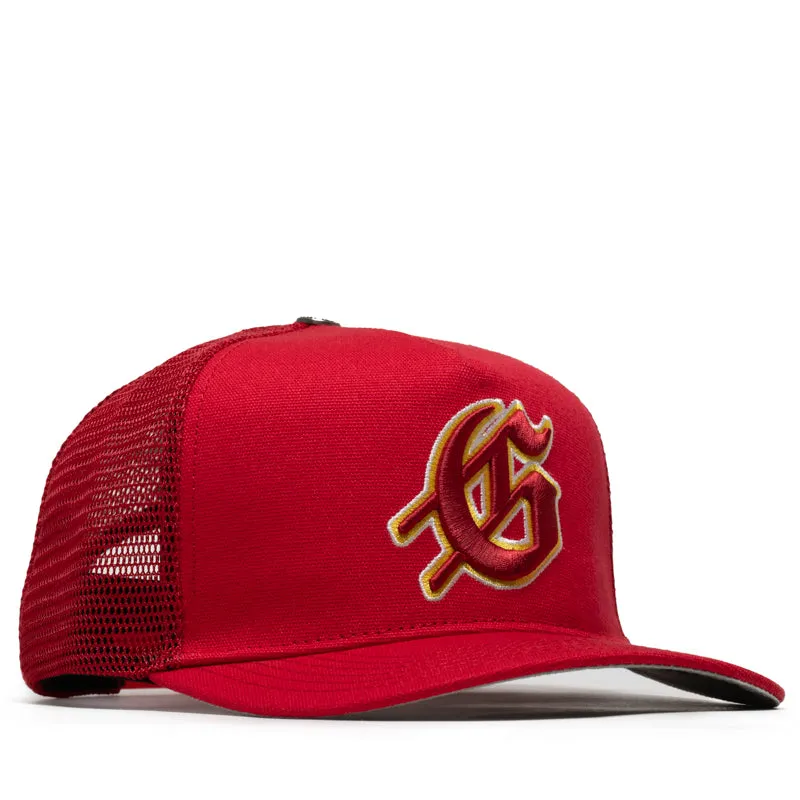 Godspeed New York GS Logo Trucker Hat - Red/Yellow