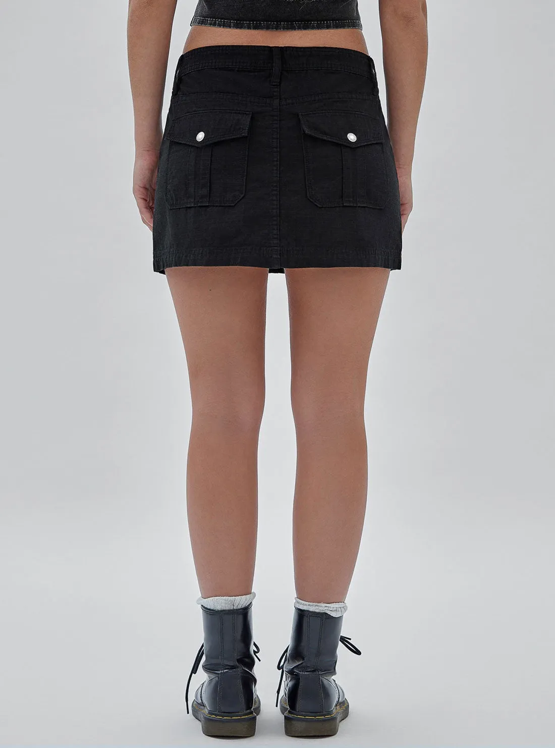Guess Originals Black Ripstop Mini Skirt Guess