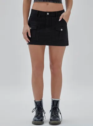 Guess Originals Black Ripstop Mini Skirt Guess