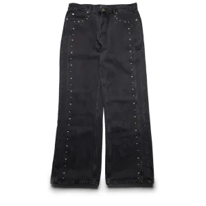 Homme Femme Studded Denim Jeans - Black Wash
