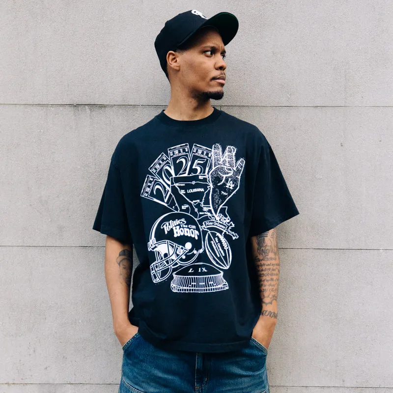 Honor The Gift x Politics Rally Time Tee - Faded Black