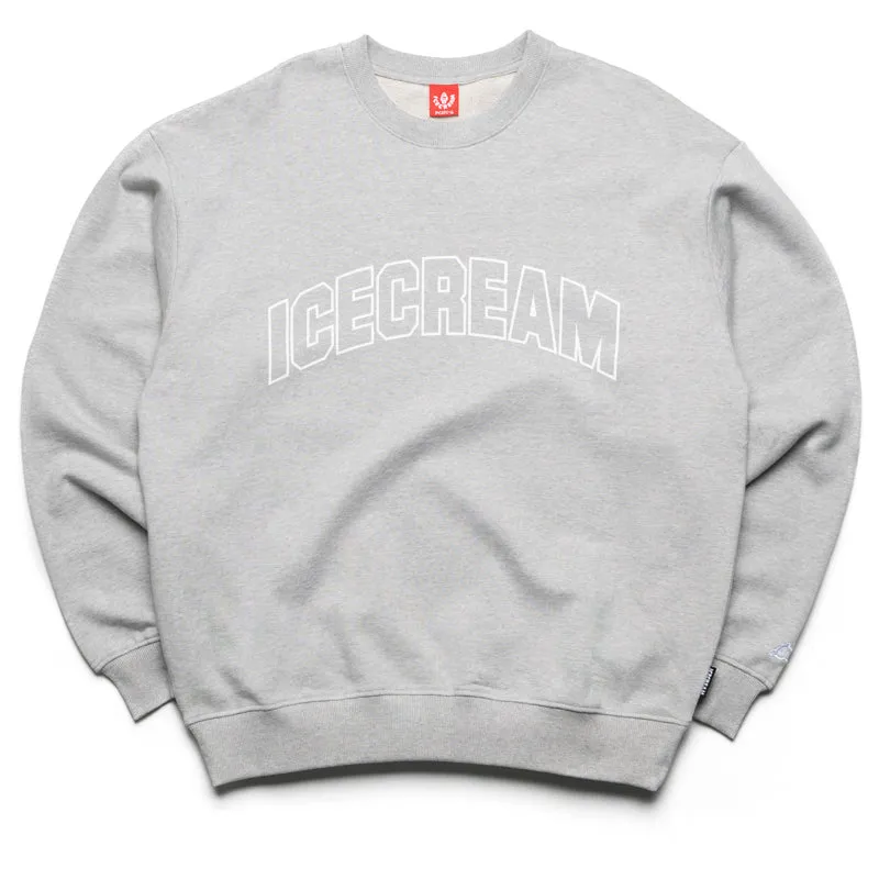 Ice Cream College Sweatshirt - Heather Gray