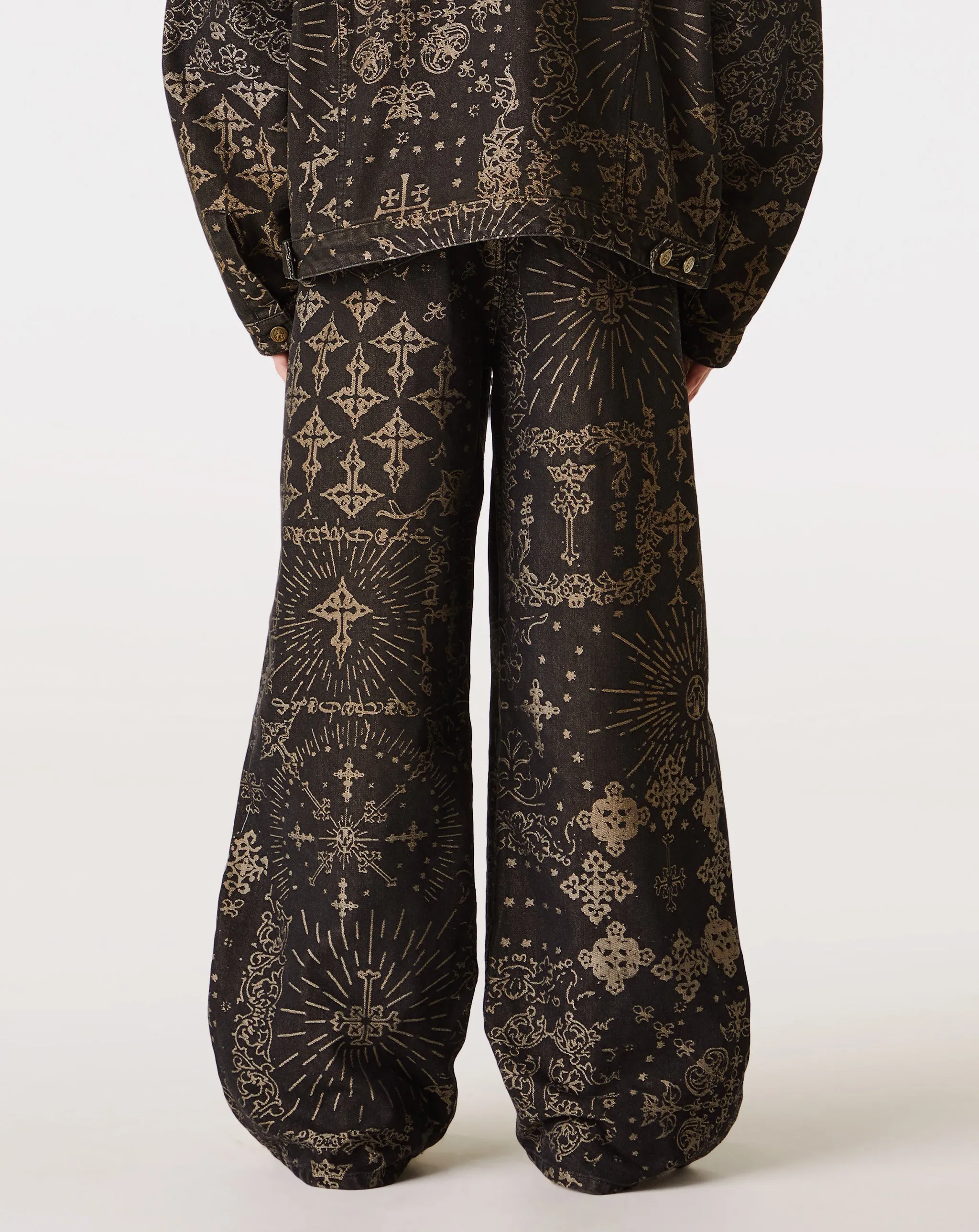 Jacquard Denim Pants