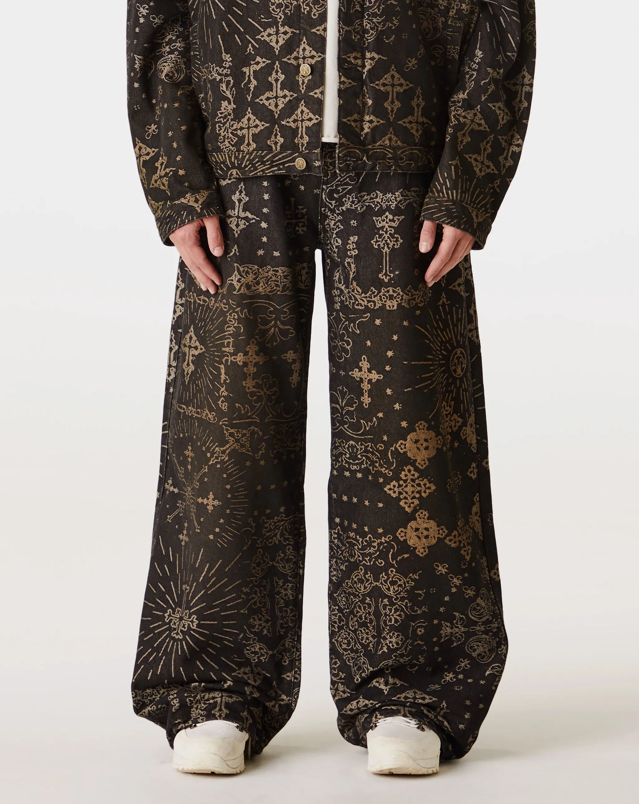 Jacquard Denim Pants