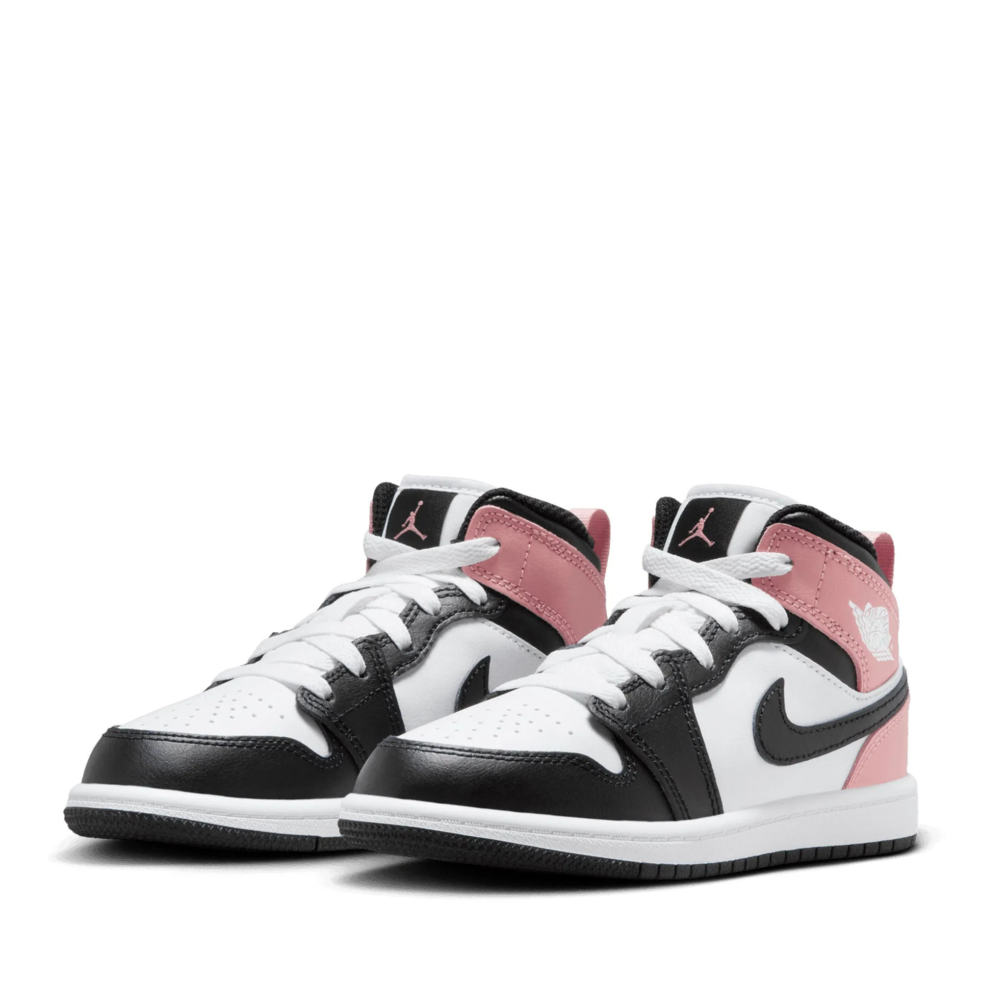 Jordan 1 Mid (PS) - White/Rust Pink