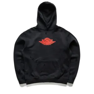 Jordan Rare Air Fleece Pullover Hoodie - Black/Chile Red