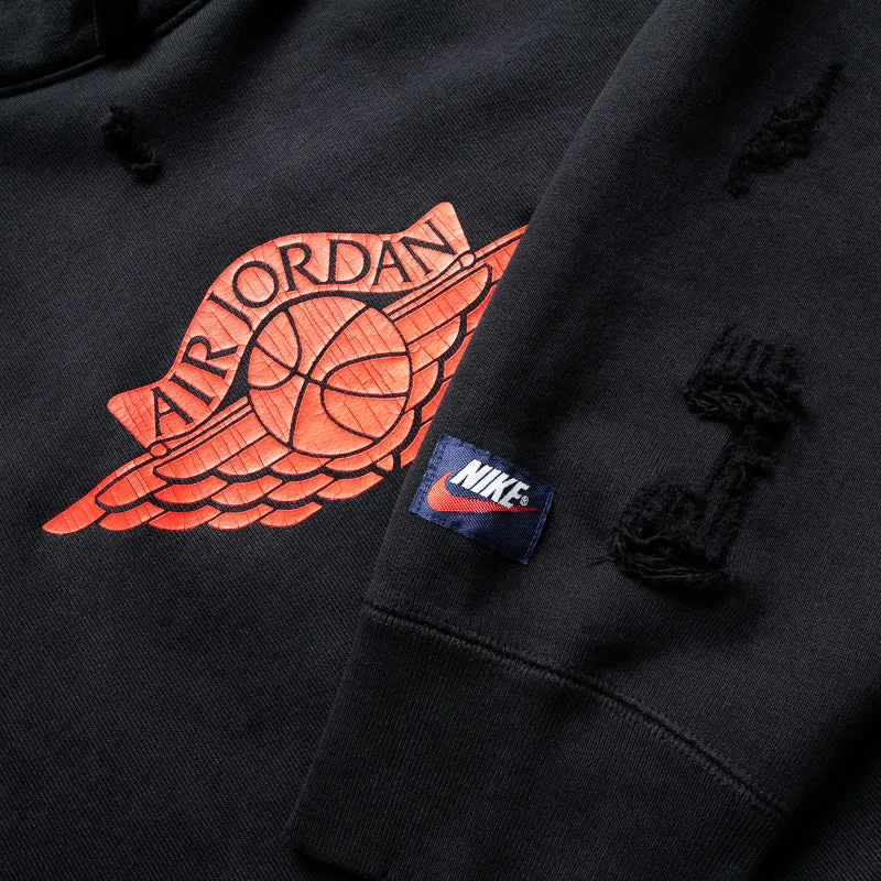 Jordan Rare Air Fleece Pullover Hoodie - Black/Chile Red