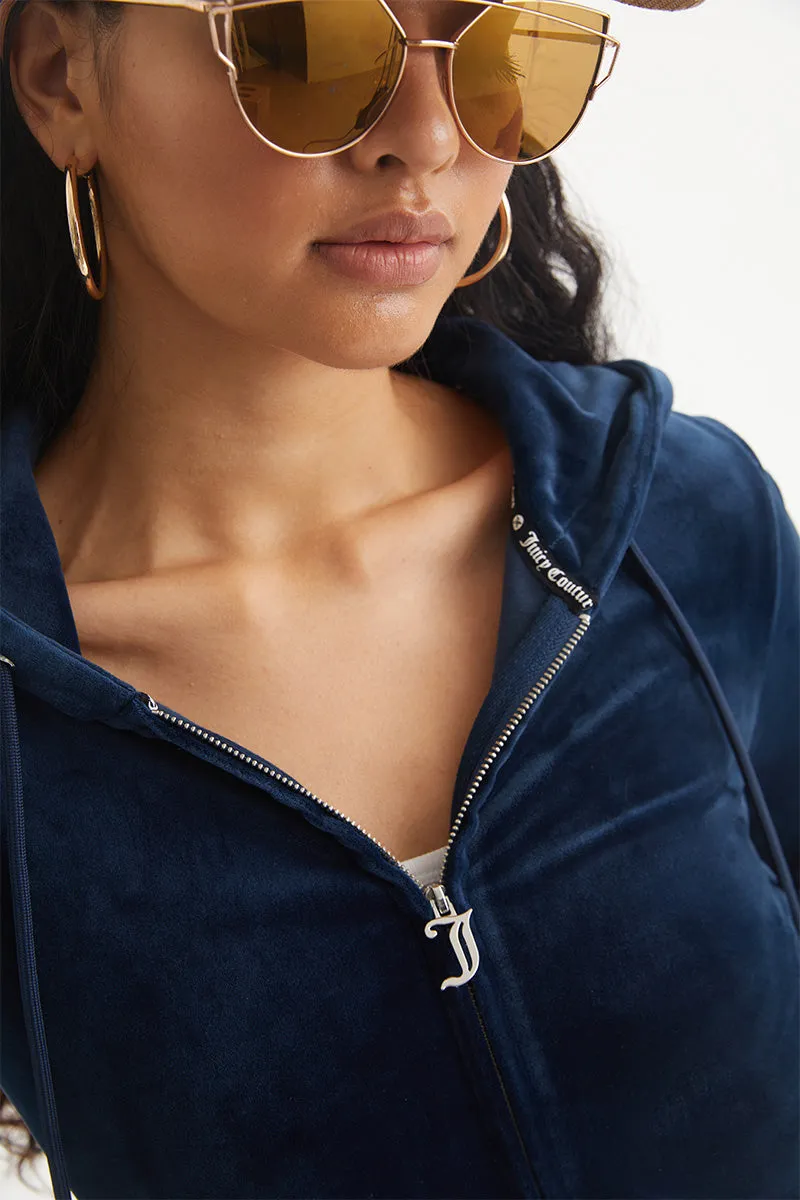 Libra Customizable Big Bling Velour Hoodie Juicy Couture