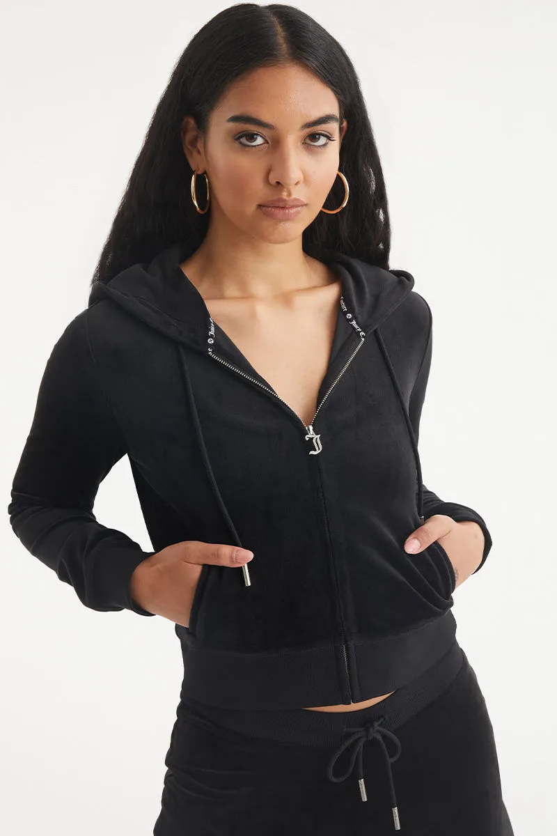 Libra Customizable Big Bling Velour Hoodie Juicy Couture