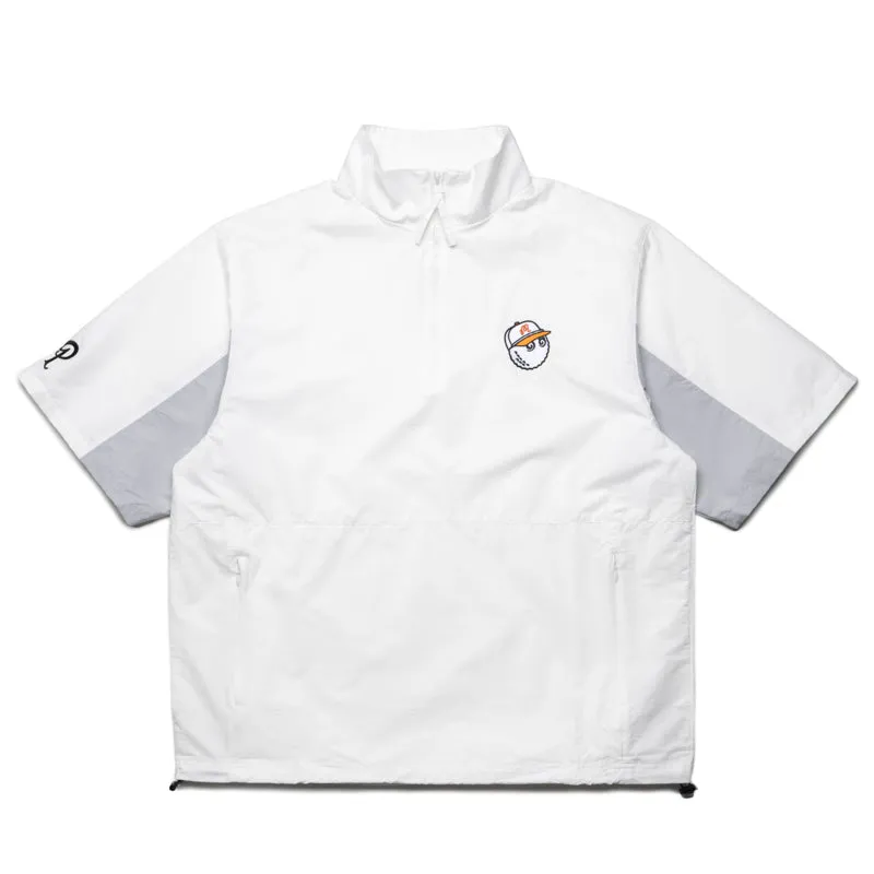 Malbon Golf Evergreen Nylon Windshirt - White