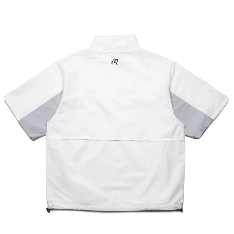 Malbon Golf Evergreen Nylon Windshirt - White