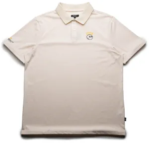 Malbon Golf Trophy Performance Pique Polo - Ivory