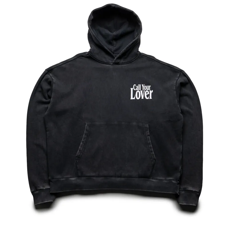 Market Call Your Lover Hoodie - Washed Black