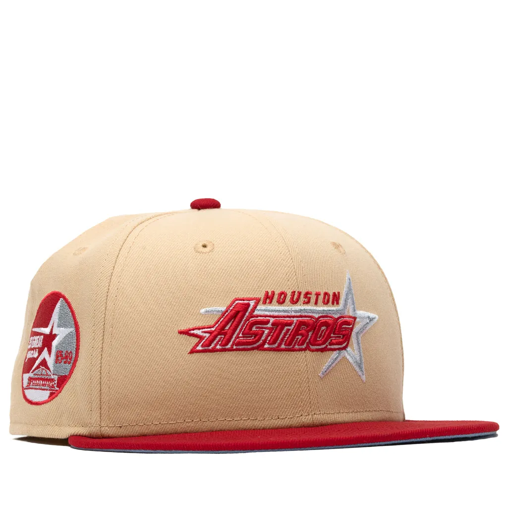 New Era x Politics Houston Astros 59FIFTY Fitted Hat - Vegas/Red