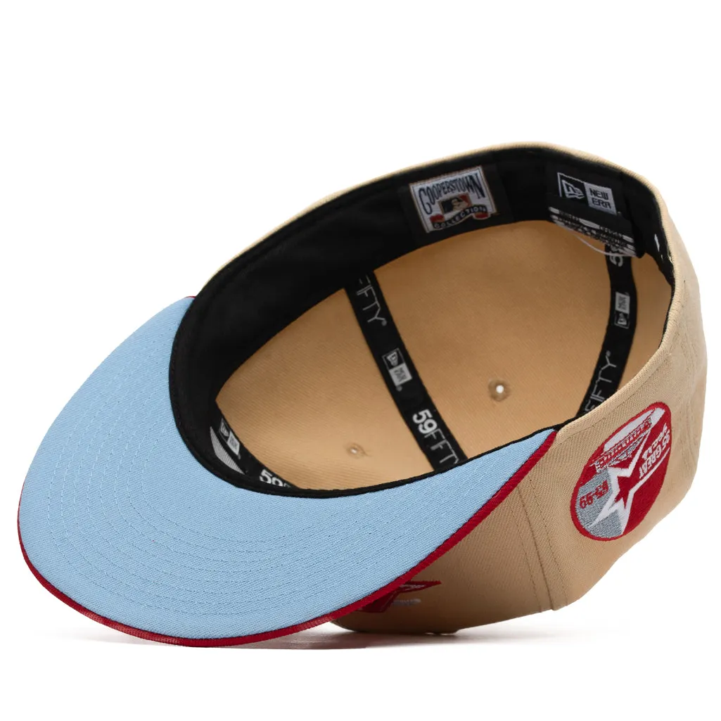 New Era x Politics Houston Astros 59FIFTY Fitted Hat - Vegas/Red
