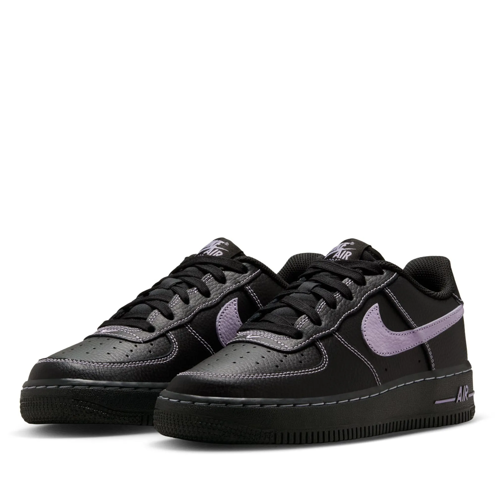 Nike Air Force 1 LV8 (GS) - Black/Hydrangeas