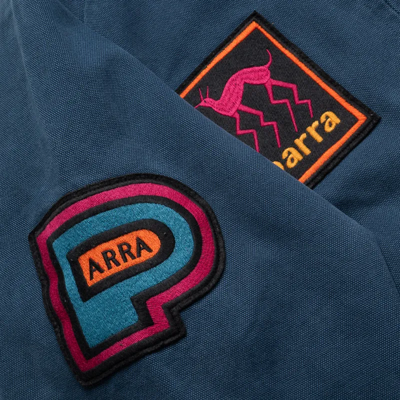 Parra Skull Stalker Varsity Jacket - Washed Blue