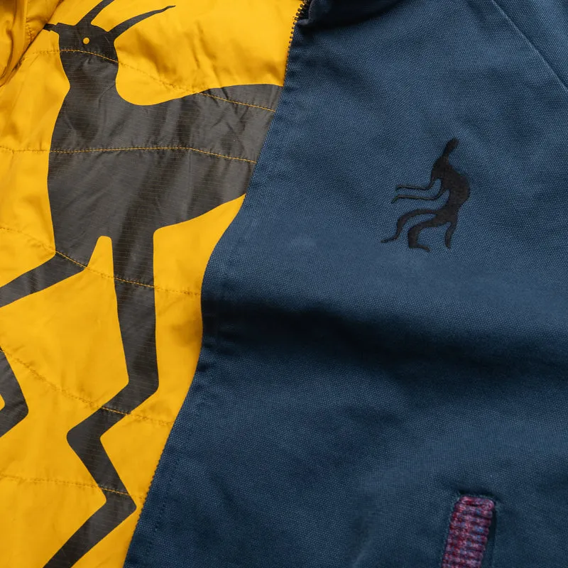 Parra Skull Stalker Varsity Jacket - Washed Blue