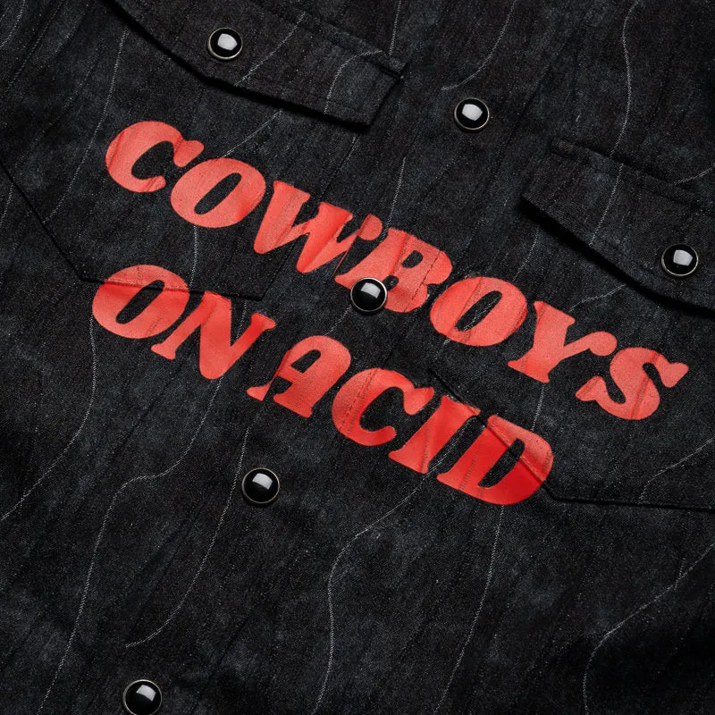 Pleasures Acid Cowboy Denim Shirt - Black