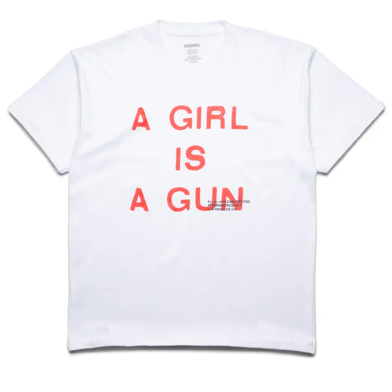 Pleasures Girl Is A Gun Tee - White