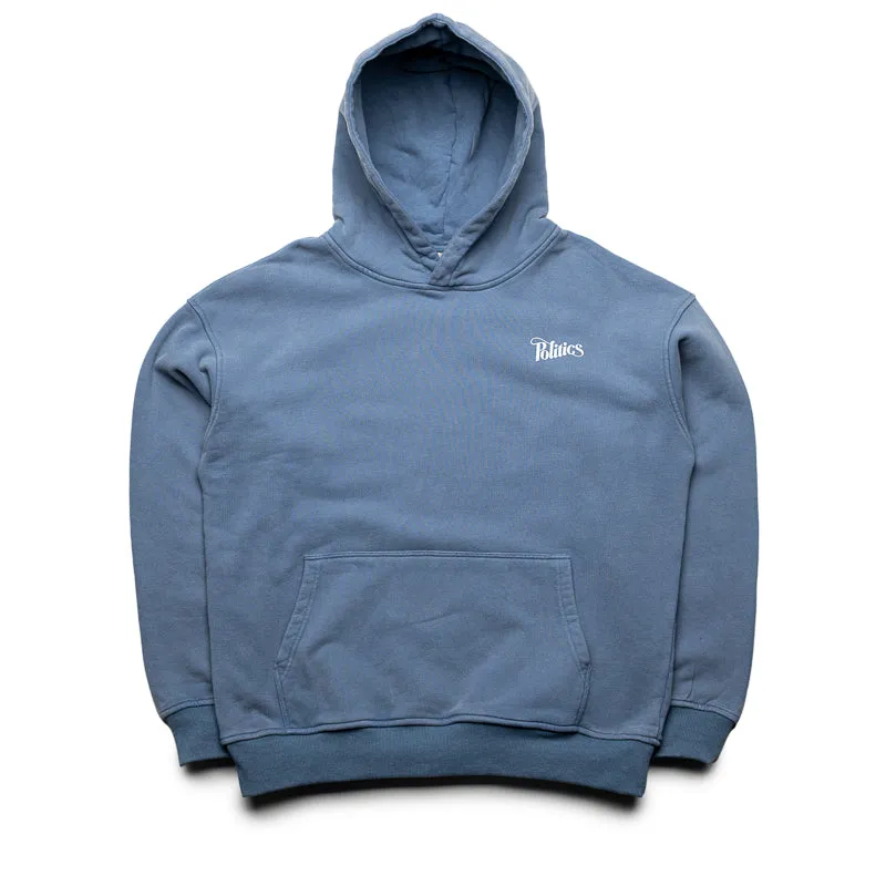 Politics Core Script Hoodie - Glacier Blue