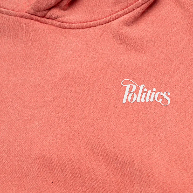 Politics Core Script Hoodie - Rush Red