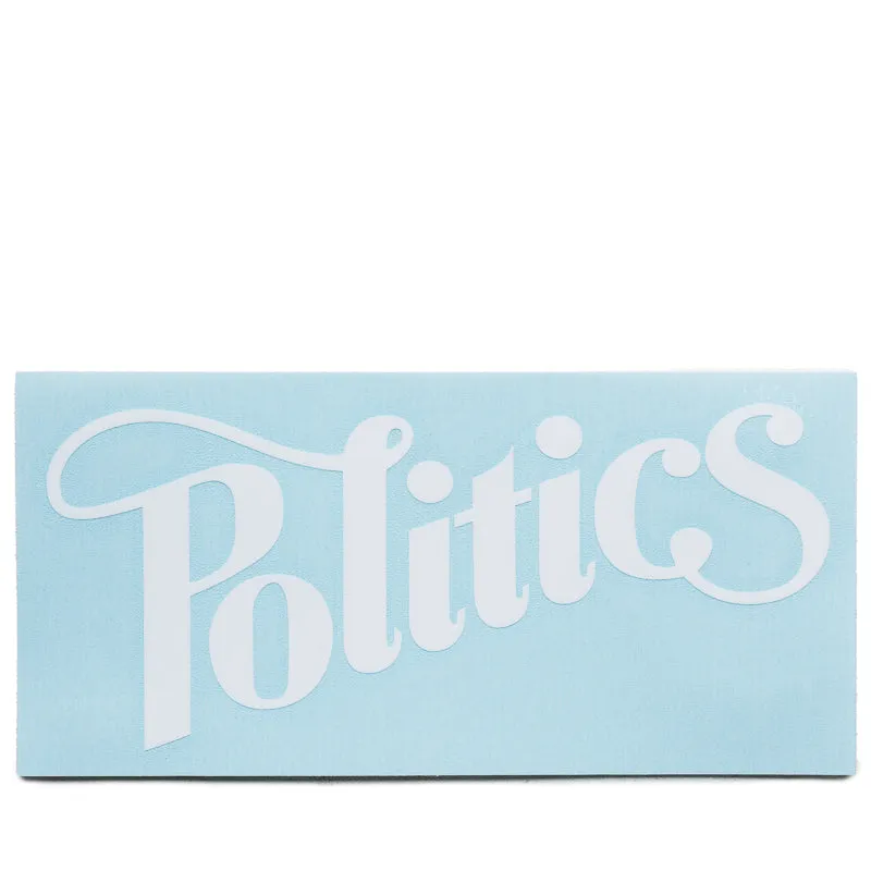 Politics Decals (4 Pack) - White/Black