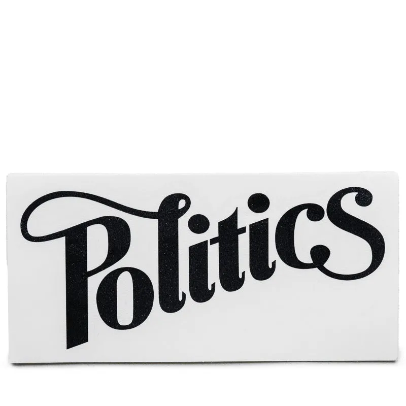 Politics Decals (4 Pack) - White/Black