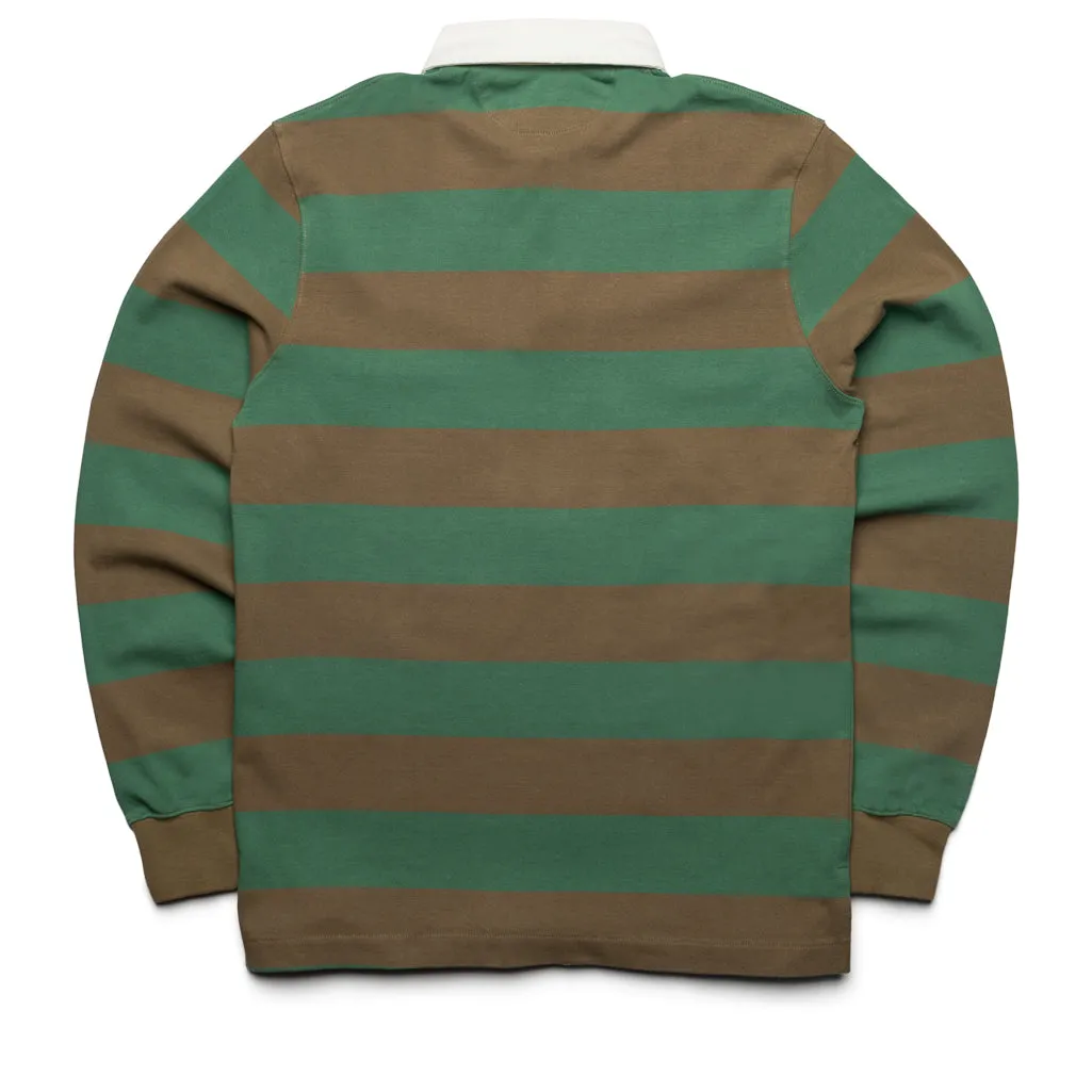 Politics Rugby Shirt - Green/Brown