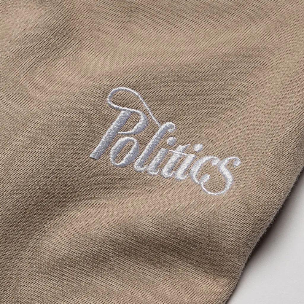 Politics Script Sweatpants - Teak
